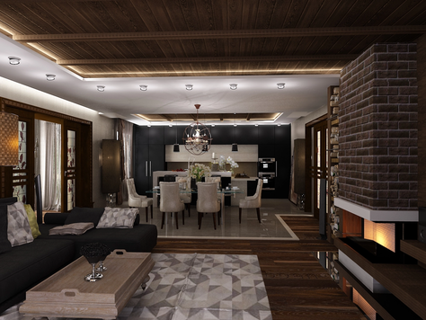 Дизайн интерьера в Ставрополе "Вариант гостинной"