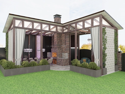 Дизайн интерьера Частного дома в Ставрополе "Терраса сложной геометрии"