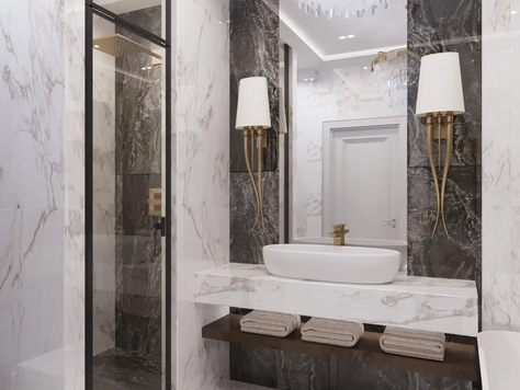 Дизайн интерьера двухкомнатной квартиры в Ставрополе "Ванная комната"