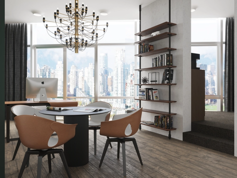 Дизайн интерьера офиса в Ставрополе "Кабинет директора аграрной компании"