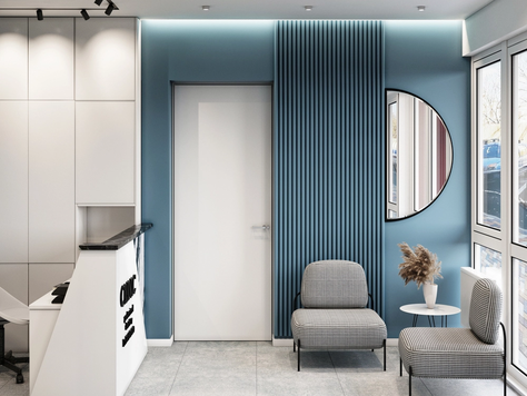 Дизайн интерьера лечебного учреждения в Ставрополе "Ресепшн стоматологического кабинета"