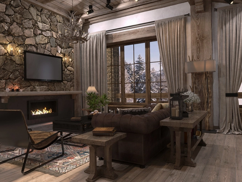 Дизайн интерьера в Ставрополе "Гостевой домик с бассейном"