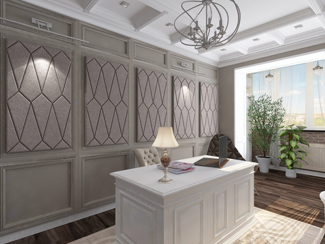 Дизайн интерьера кабинета в Ставрополе "кабинет в 4-комнатной квартире"